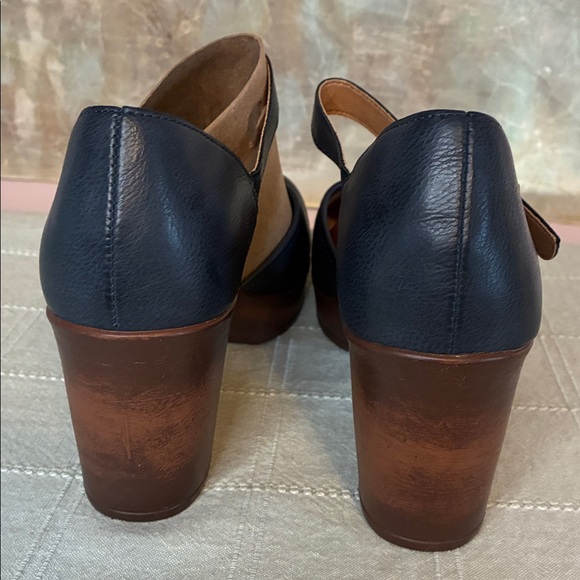 b.o.c. Navy and Brown Leather Slip-On Shoes - Picture 5 of 8